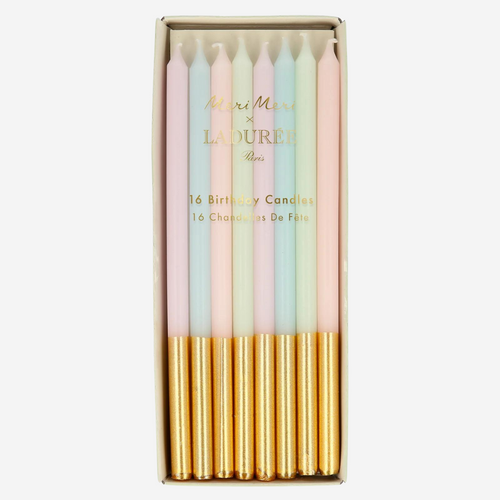 Ladurée x Meri Meri Paris Gold Dipped Candles