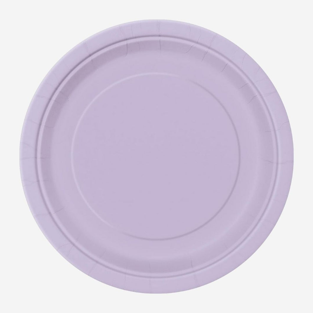 Lavender Paper Plates - Pack of 16