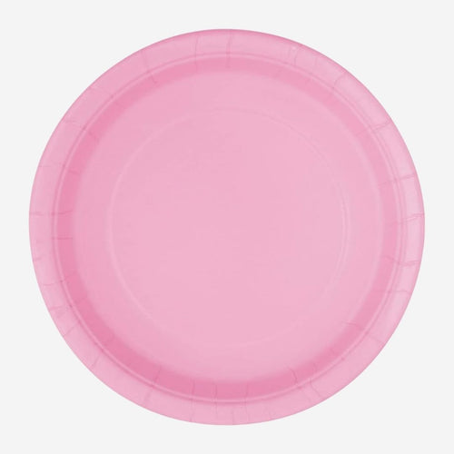 Lovely Pink Paper Plates - Pack of 16