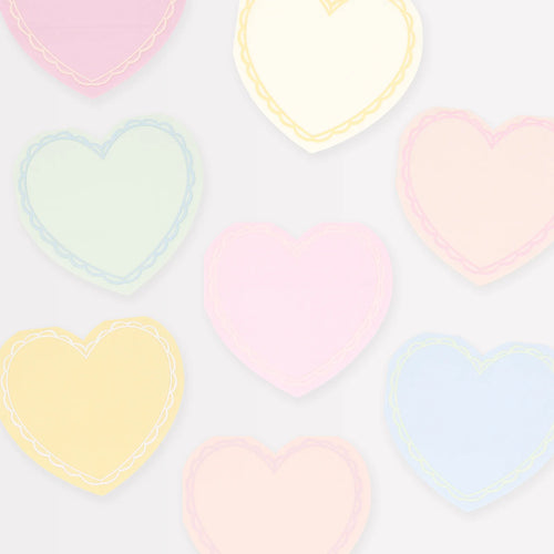 Pastel Heart Small Napkins by Meri Meri