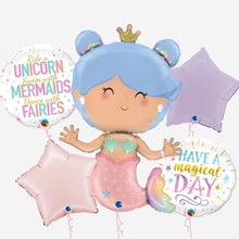 Cute Mermaid Foil Balloon Bouquet