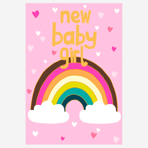 New Baby Girl Card by Paper Salad