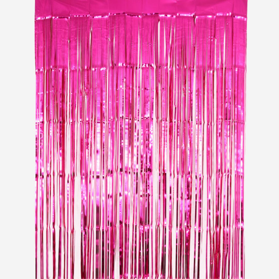 Metallic Pink Door Curtain Backdrop