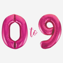 Pink Inflated Foil Number Balloons