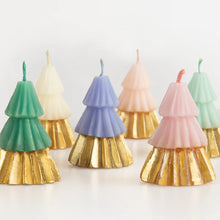 Rainbow and Gold Tree Candles