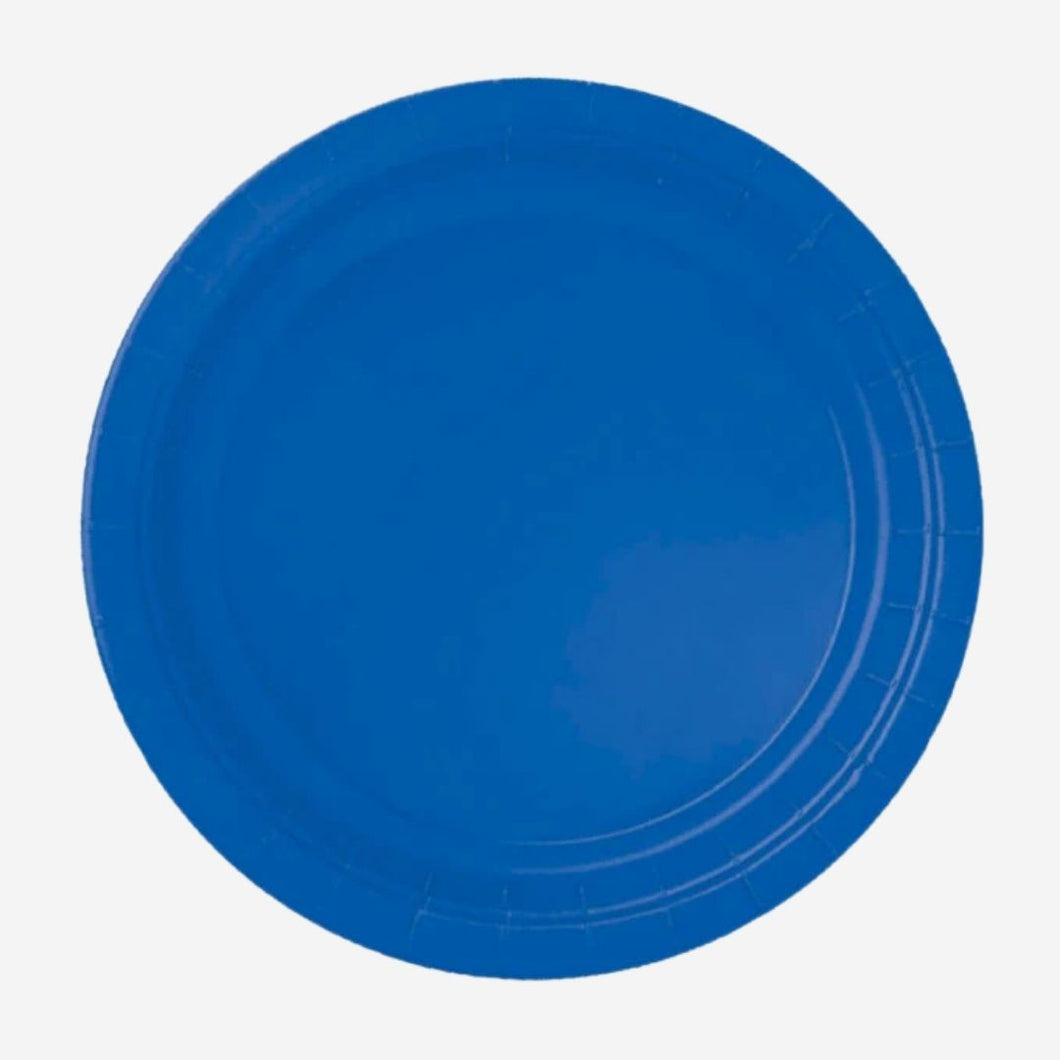 Royal Blue Paper Plates - Pack of 16