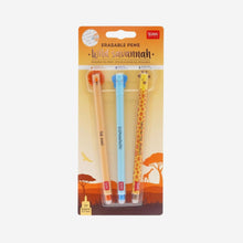 Set of 3 Wild Savannah Erasable Gel Pens Legami