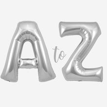 Large Silver Inflated Letter Balloons 34"