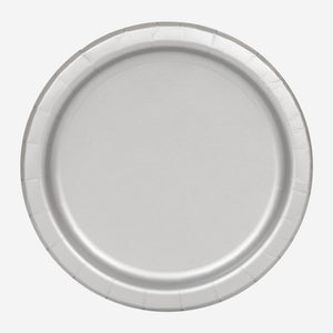 Silver Paper Plates - Pack of 16