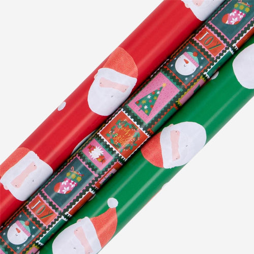 Wrapping Paper Roll Santa 4m