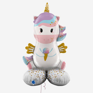 Unicorn Standing Air Fill Inflated Foil Balloon