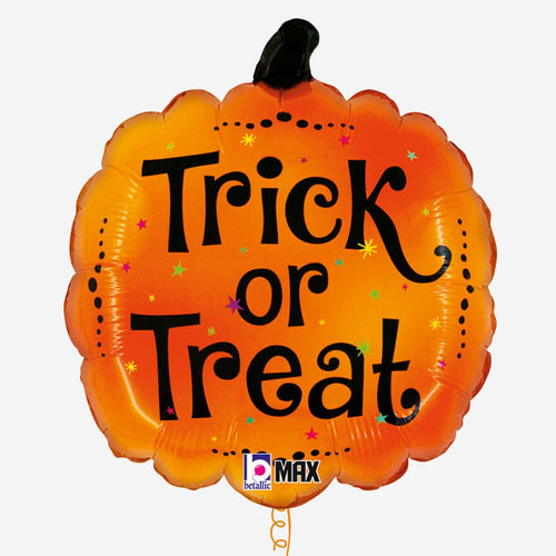 Trick Or Treat Pumpkin Inflated Foil Balloon