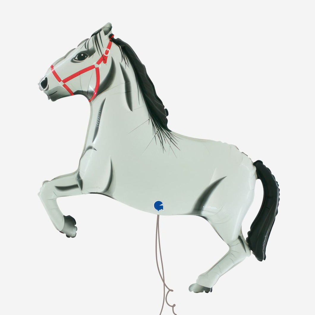 White Horse Inflated Foil Balloon