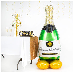 Bubbly Wine Bottle AirLoonz Inflated Foil Balloon