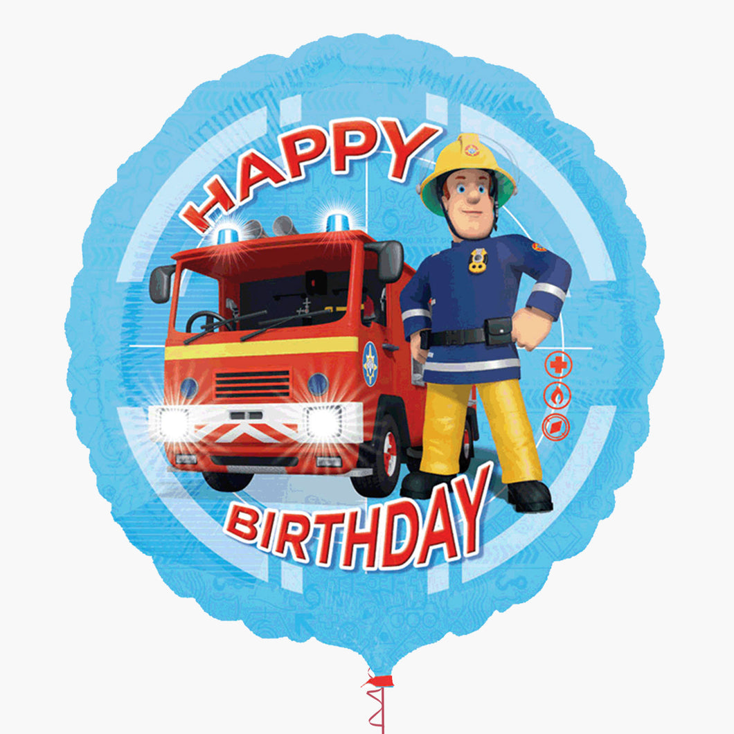 Fireman Sam Happy Birthday Inflated Foil Balloon