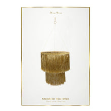 Gold Tinsel Chandelier