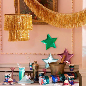 Gold Tinsel Chandelier