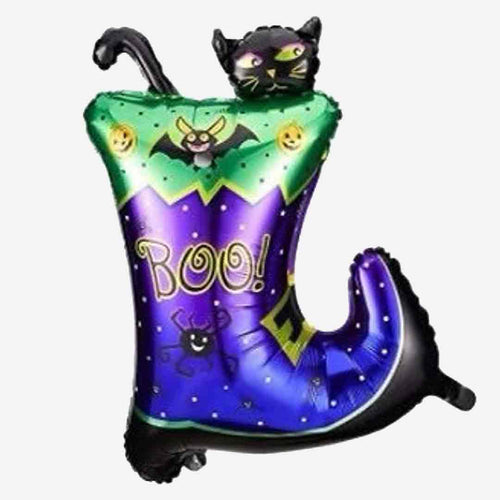 Halloween Cat Boot Inflated Foil Balloon