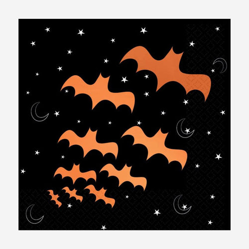 Halloween Bats Gold Foiled Napkins