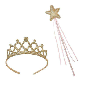 Pink Gold Wand & Tiara Set