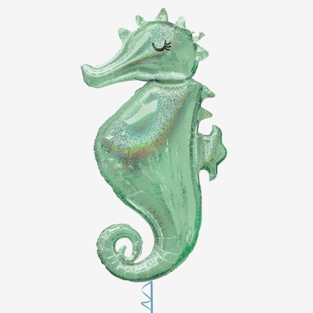 Mermaid Wishes Seahorse Inflated Foil Balloon